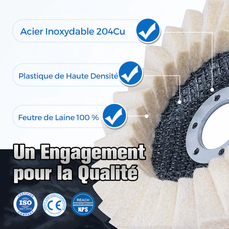 🎁Achetez 4 Obtenez 6 Gratuit ✨Disque de Polissage à Lamelles en Feutre de Laine - Image 5