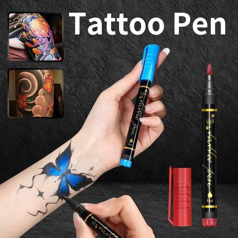 Set de 10 marqueurs pour tatouages temporaire - Image 2