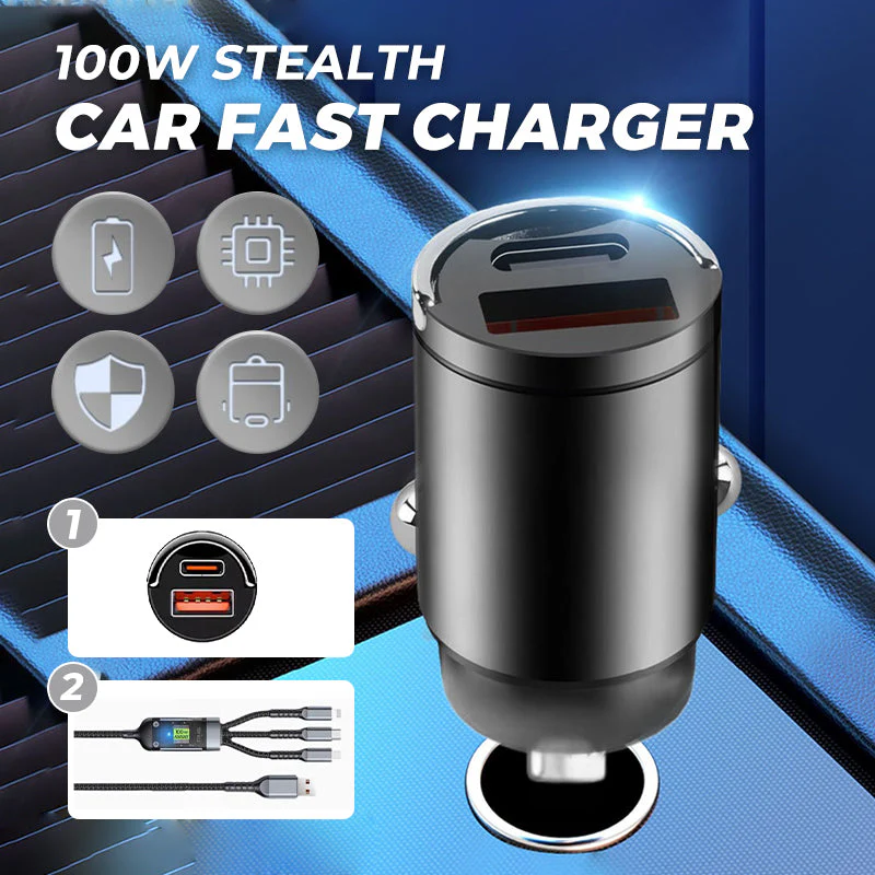 📢📢50% DE RÉDUCTION ! ✨⚡Chargeur rapide furtif pour voiture 100 W