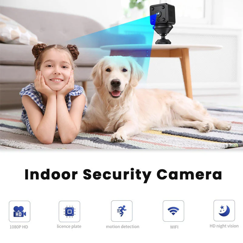 ✨Prix réduit pour une durée limitée 75%✨🏆 Caméra de surveillance HD 1080p avec base de montage magnétique, vision nocturne et détection de mouvement - Image 2