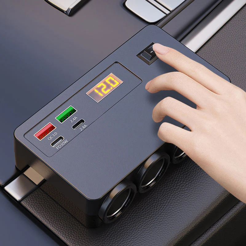 📢📢50 % de réduction !! ⏰Adaptateur allume-cigare 120 W avec 4 ports USB - Image 5