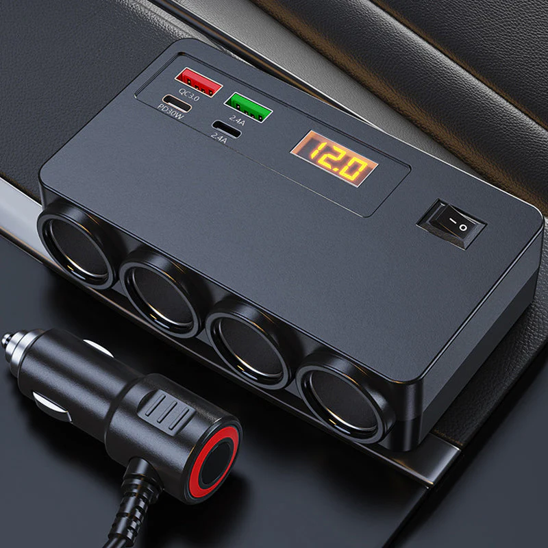 📢📢50 % de réduction !! ⏰Adaptateur allume-cigare 120 W avec 4 ports USB - Image 7