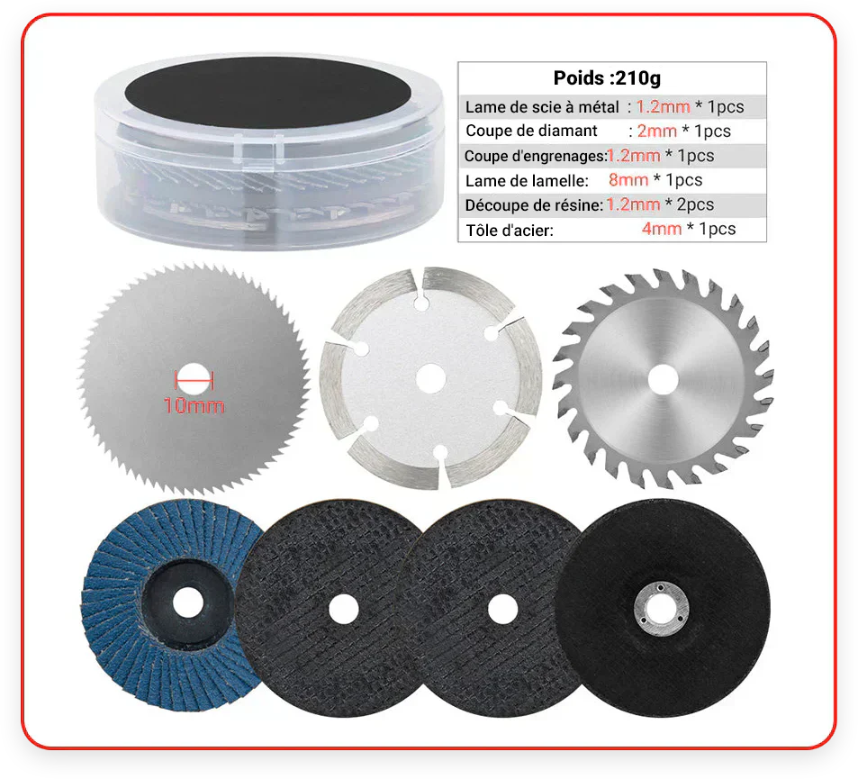 ⏳ Spécial limité en temps 🧰 12V Mini broyeur à angle avec disque de coupe - Image 9