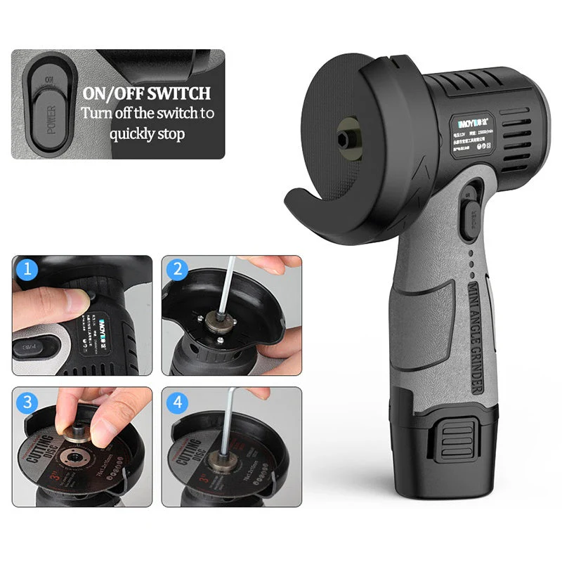 ⏳ Durée limitée 66% de réduction🧰 12V Mini broyeur à angle avec disque de coupe - Image 6