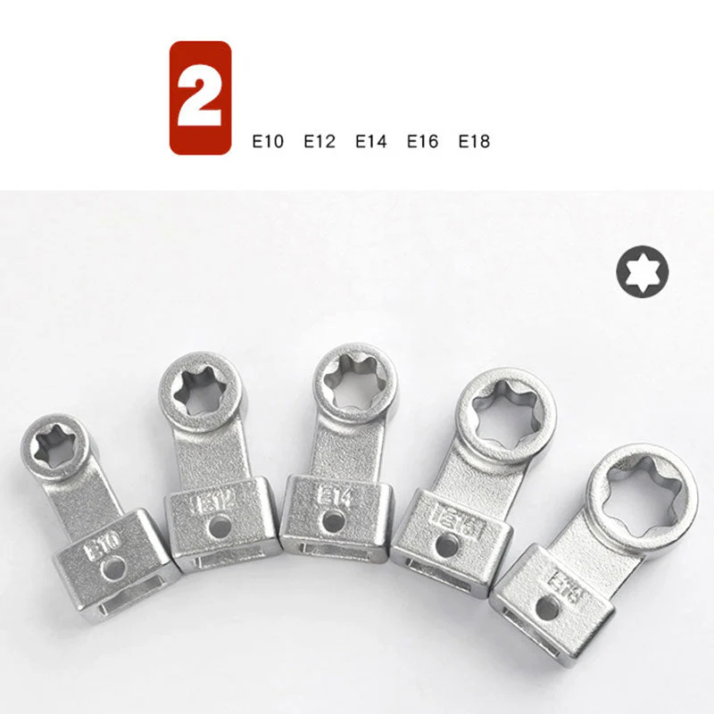🔥 Offre à durée limitée 🔥 Ensemble de clé de serre - tête remplaçable portable de 15 pièces - Image 7