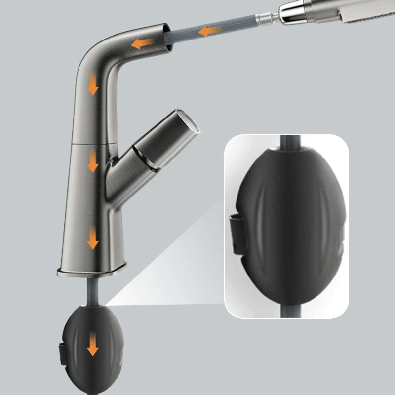 📢📢50% de réduction !! ⏰Robinet de Salle de Bain à 1 Trou avec Douchette Extractible - Image 2