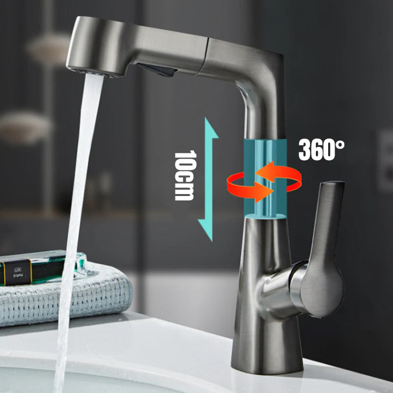 📢📢50% de réduction !! ⏰Robinet de Salle de Bain à 1 Trou avec Douchette Extractible - Image 7