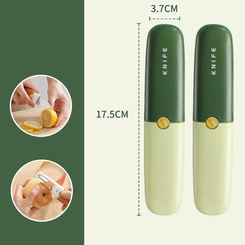 Couteau d'épluchage de fruits portable deux en un - Image 10