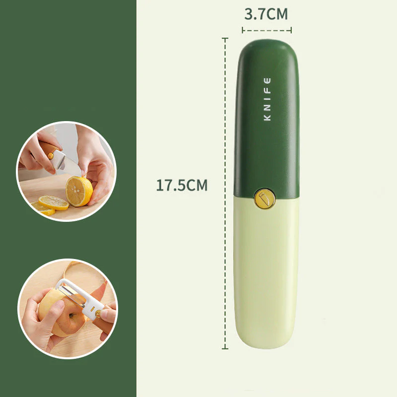 Couteau d'épluchage de fruits portable deux en un - Image 9