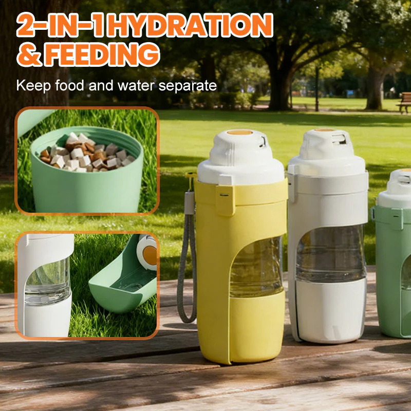 Bouteille portable 2 en 1 avec récipient pour aliments - Image 5