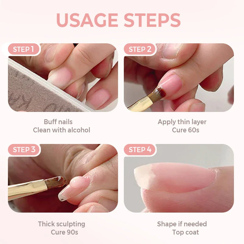 📢📢 50% DE RÉDUCTION ! ✨Gel de Construction Auto-égalisant 3-en-1 pour Ongles - Image 8