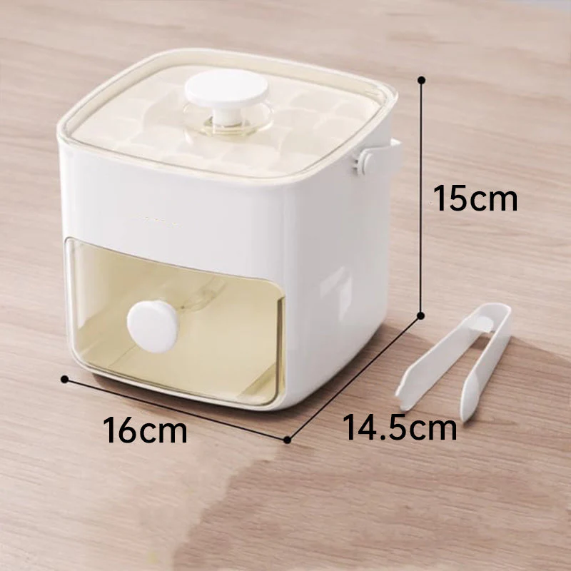 2 Tier Convenient Push-In Ice Cube Mold with Tray Case - Image 6