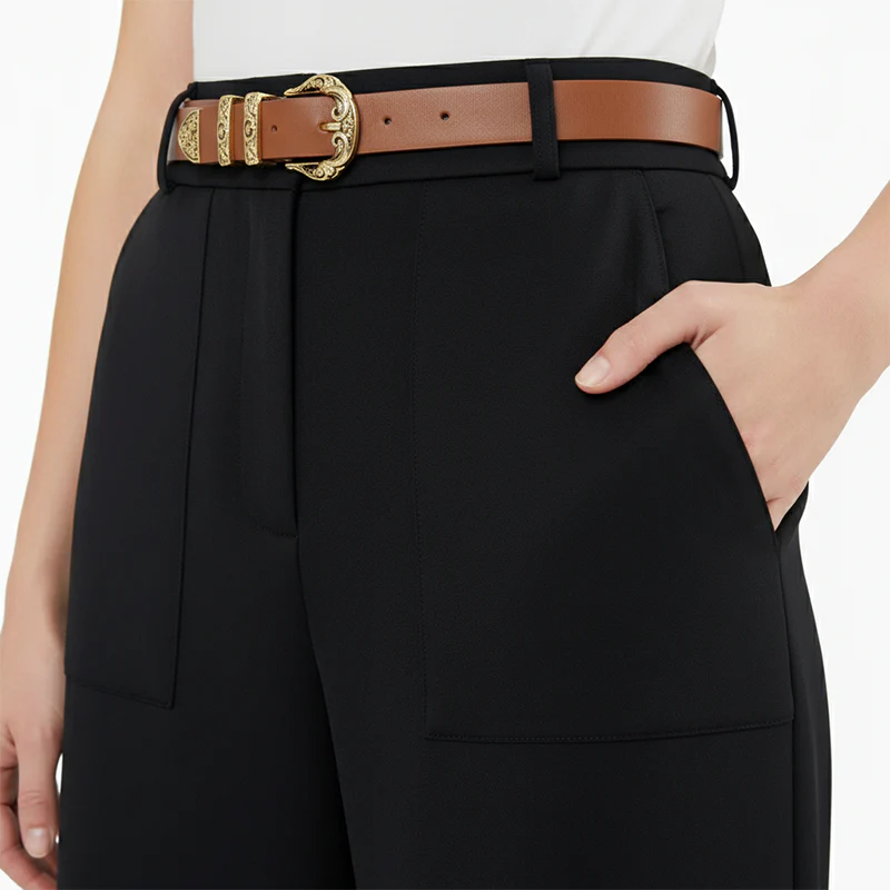 📢📢60 % de réduction !! ⏰Pantalon large taille haute pour femmes - Image 4