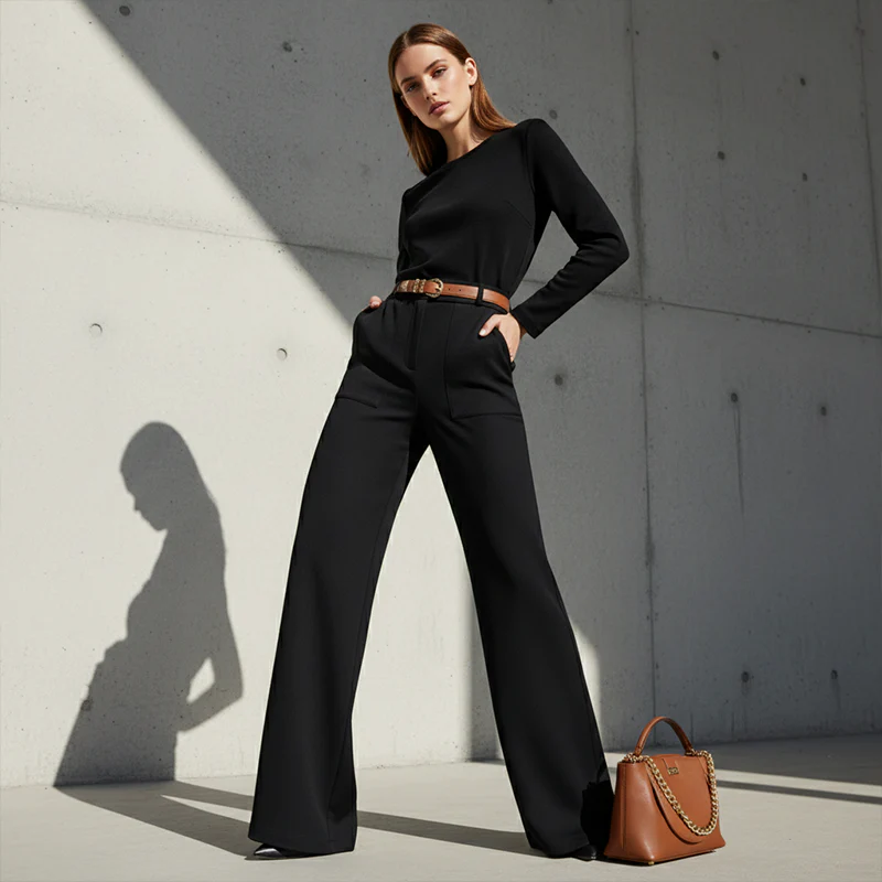 📢📢60 % de réduction !! ⏰Pantalon large taille haute pour femmes - Image 6
