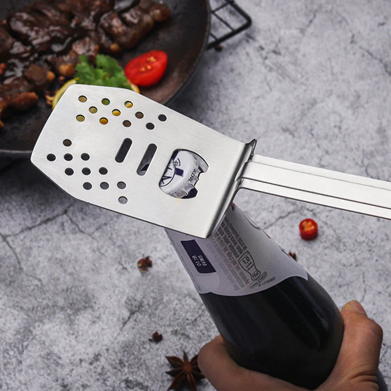 👨‍🍳👍3-in-1 Camping BBQ Grill Utensils Home Fork Spatula Clip - Image 7