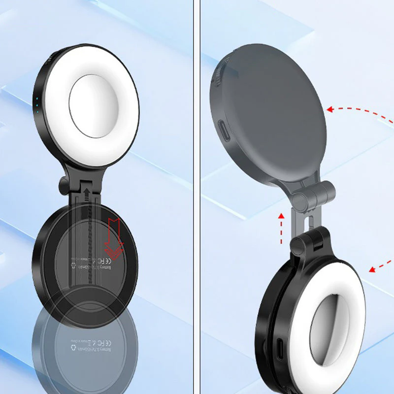 📢📢50 % de réduction !!⏰Lampe magnétique 3 en 1 pour téléphone avec miroir intégré - Image 4