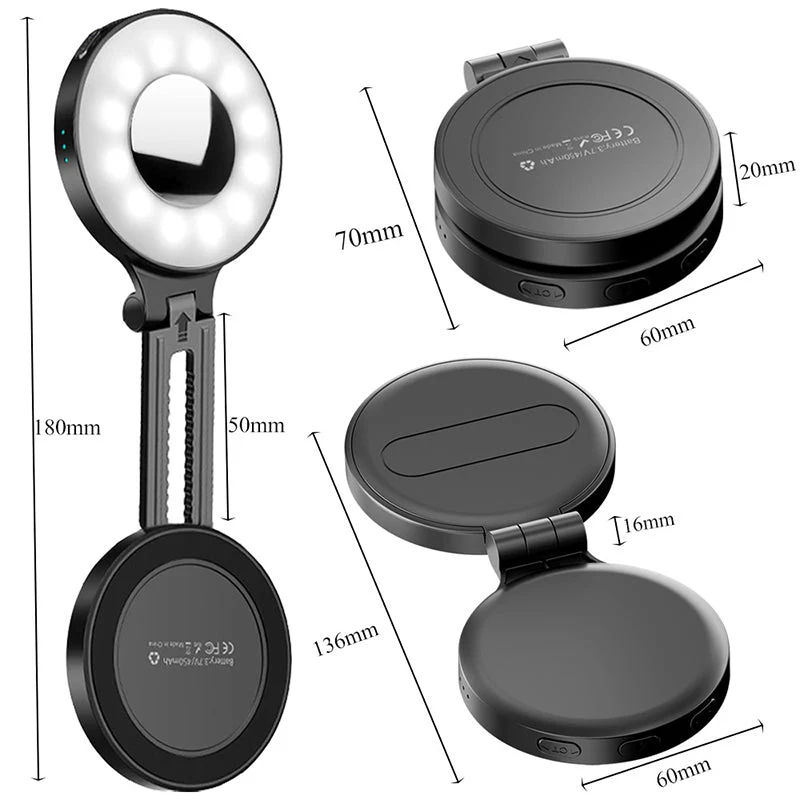 📢📢50 % de réduction !!⏰Lampe magnétique 3 en 1 pour téléphone avec miroir intégré - Image 5