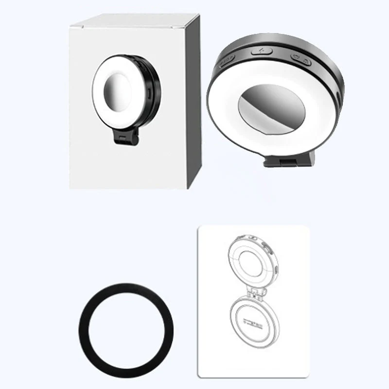 📢📢50 % de réduction !!⏰Lampe magnétique 3 en 1 pour téléphone avec miroir intégré - Image 8