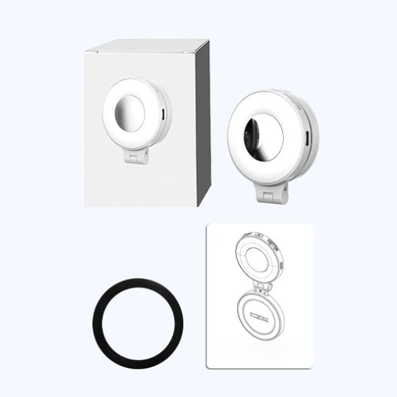 📢📢50 % de réduction !!⏰Lampe magnétique 3 en 1 pour téléphone avec miroir intégré - Image 9