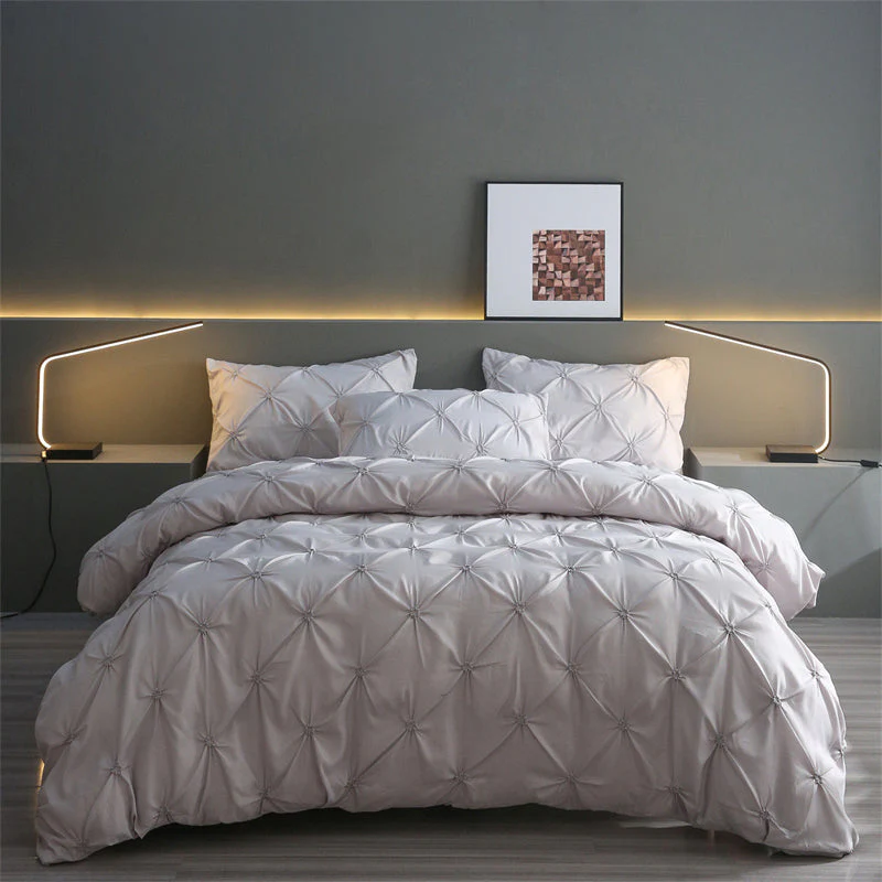 📢📢60 % de réduction !! ⏰Ensemble de housse de couette et taies d'oreiller à plis creux, 3 pièces - Image 11