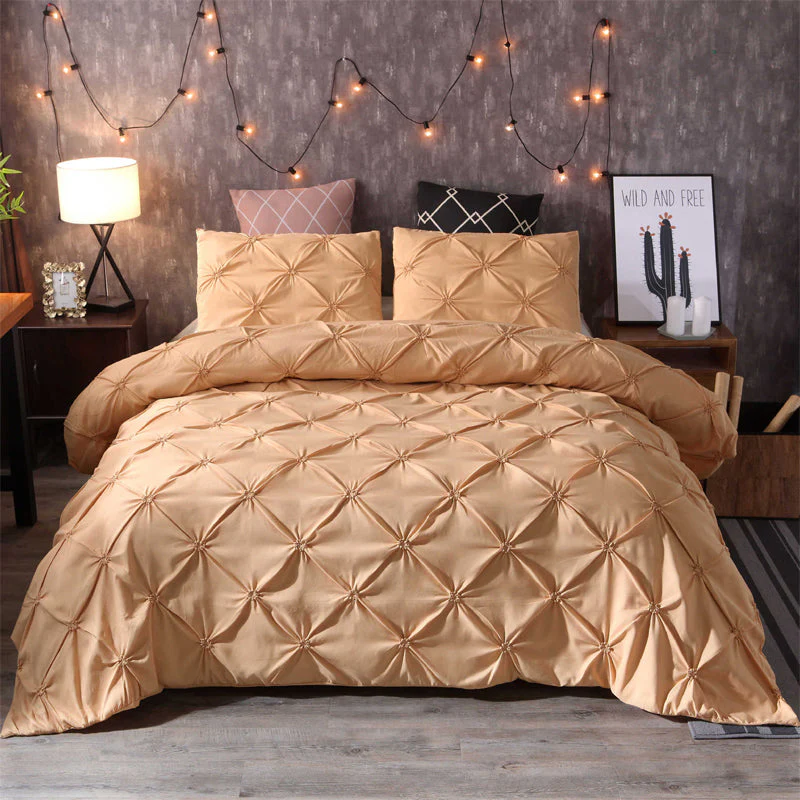 📢📢60 % de réduction !! ⏰Ensemble de housse de couette et taies d'oreiller à plis creux, 3 pièces - Image 17