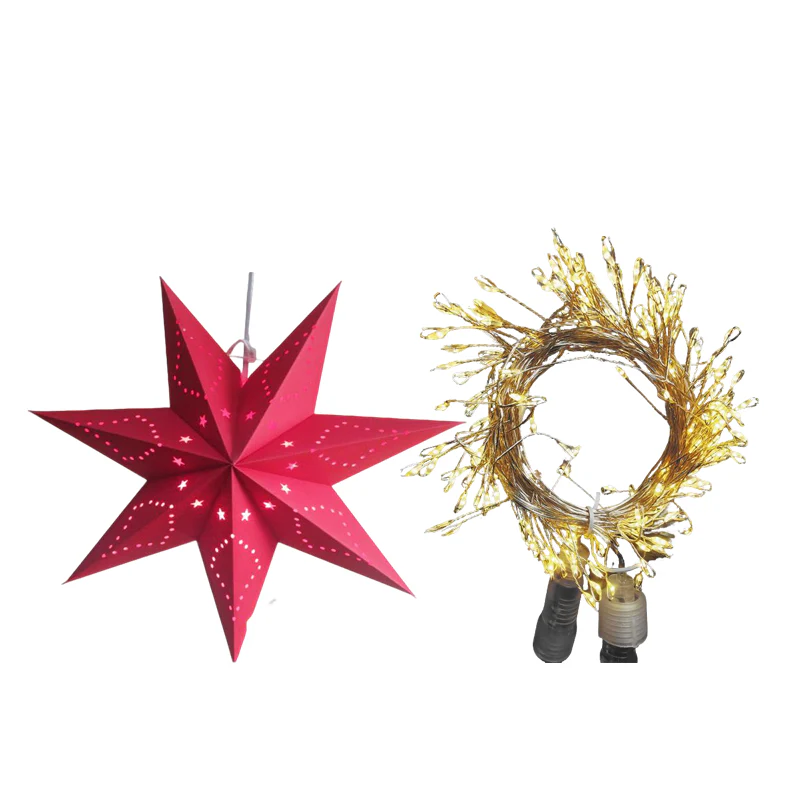 📢📢60% DE RÉDUCTION !!! 🎅Lanterne 3D en forme d'étoile à suspendre pour Noël avec lumières - Image 15