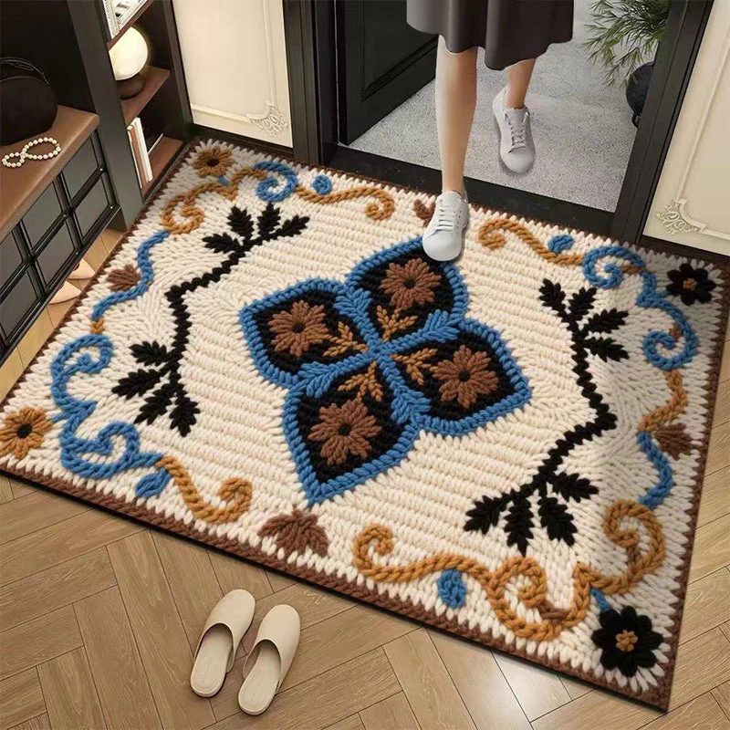 📢📢50% DE RÉDUCTION !!! ✨Tapis de sol absorbant antidérapant style fil floral 3D - Image 15