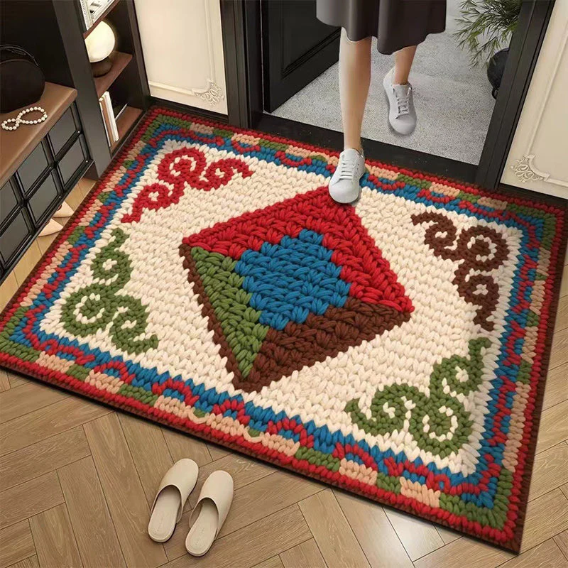 📢📢50% DE RÉDUCTION !!! ✨Tapis de sol absorbant antidérapant style fil floral 3D - Image 16