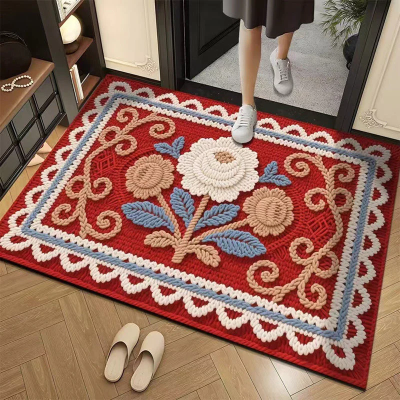 📢📢50% DE RÉDUCTION !!! ✨Tapis de sol absorbant antidérapant style fil floral 3D - Image 18