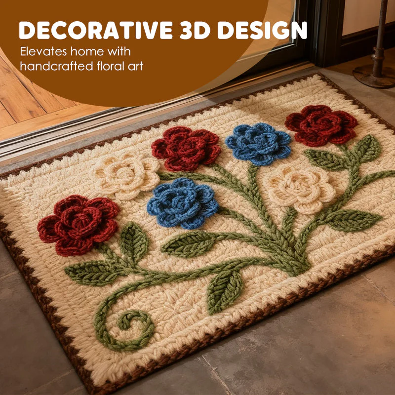 📢📢50% DE RÉDUCTION !!! ✨Tapis de sol absorbant antidérapant style fil floral 3D - Image 2