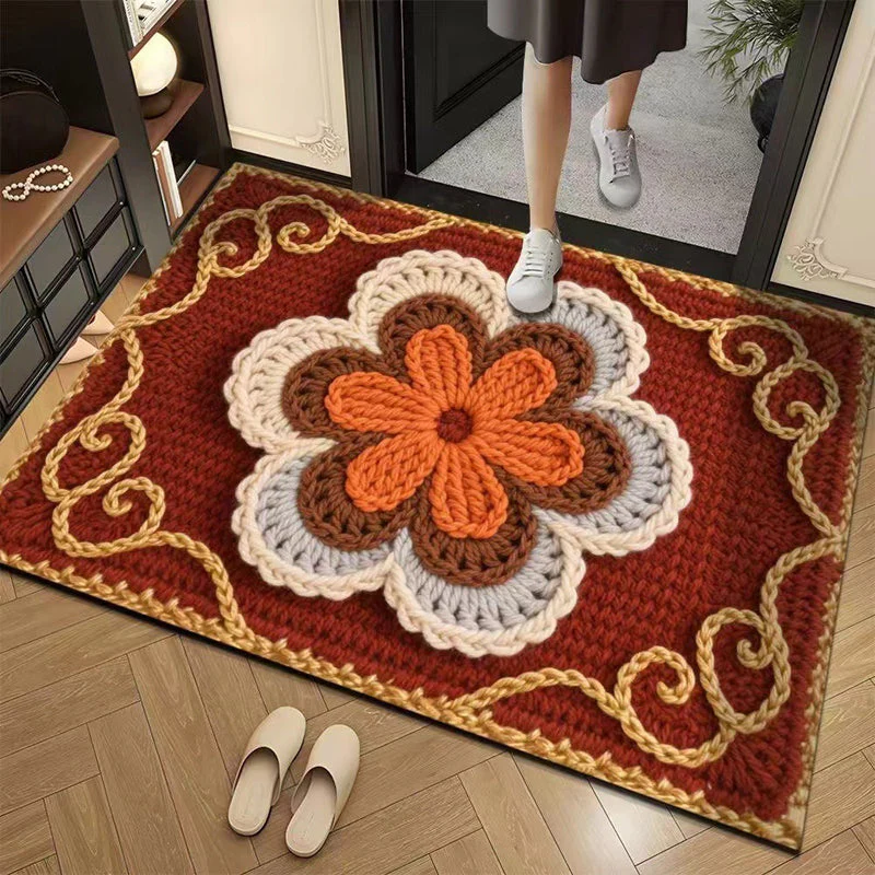 📢📢50% DE RÉDUCTION !!! ✨Tapis de sol absorbant antidérapant style fil floral 3D - Image 21