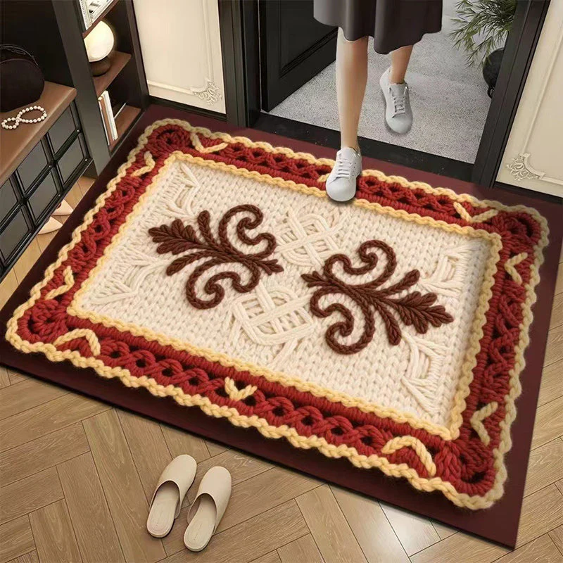 📢📢50% DE RÉDUCTION !!! ✨Tapis de sol absorbant antidérapant style fil floral 3D - Image 22