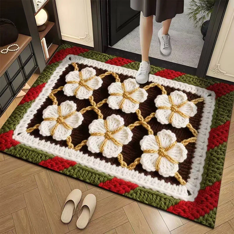 📢📢50% DE RÉDUCTION !!! ✨Tapis de sol absorbant antidérapant style fil floral 3D - Image 23