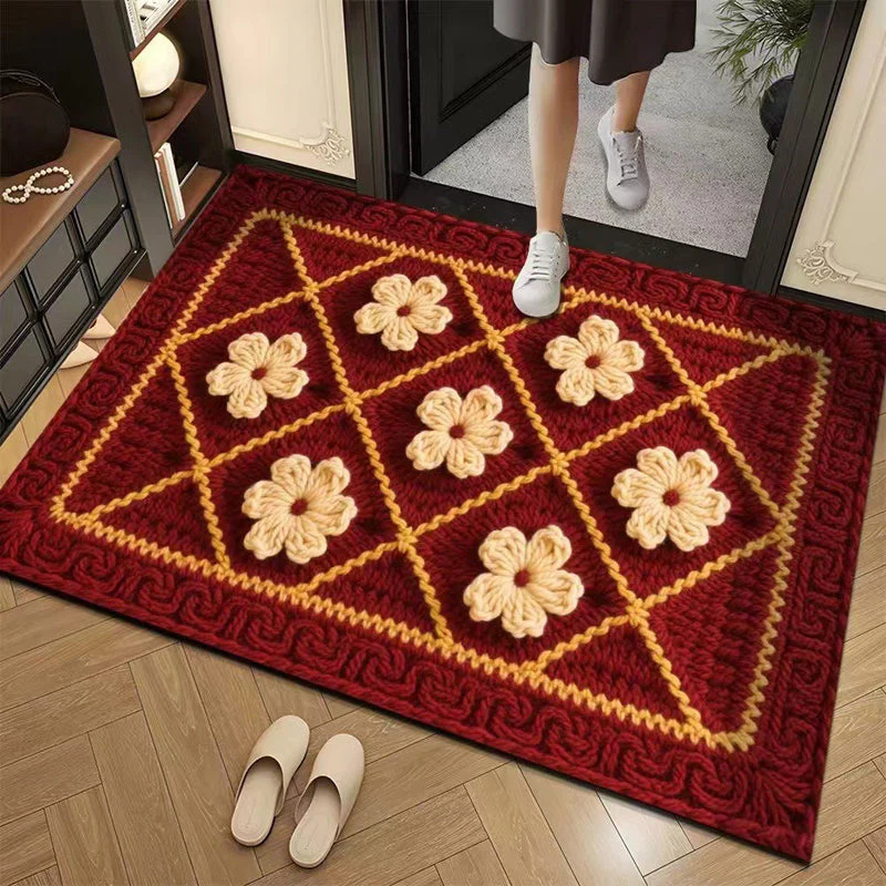 📢📢50% DE RÉDUCTION !!! ✨Tapis de sol absorbant antidérapant style fil floral 3D - Image 24