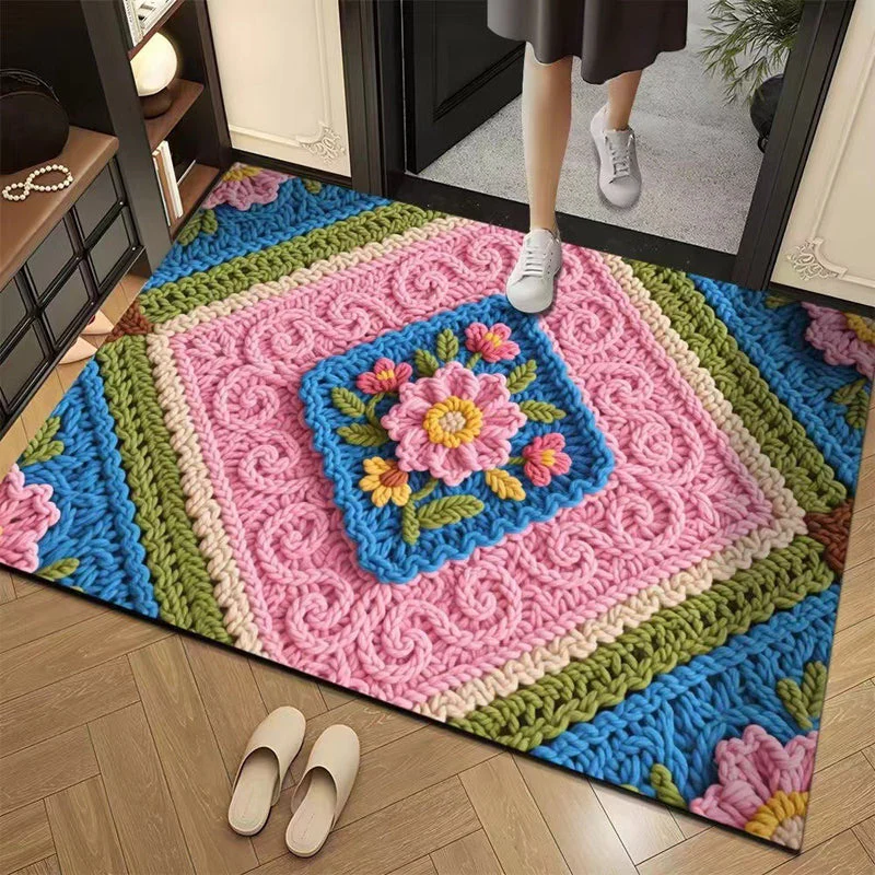 📢📢50% DE RÉDUCTION !!! ✨Tapis de sol absorbant antidérapant style fil floral 3D - Image 25