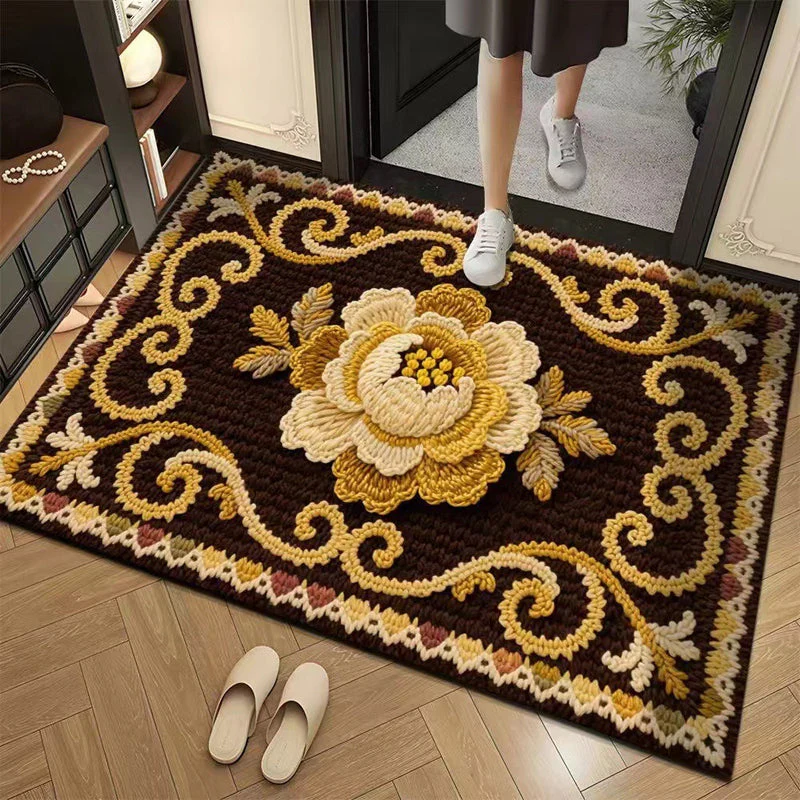 📢📢50% DE RÉDUCTION !!! ✨Tapis de sol absorbant antidérapant style fil floral 3D - Image 26