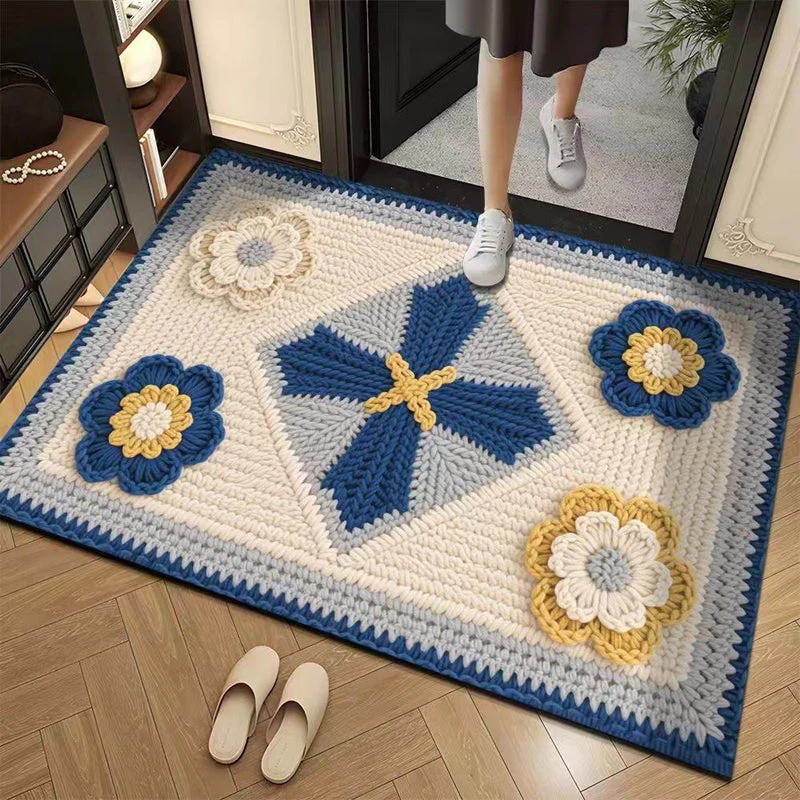 📢📢50% DE RÉDUCTION !!! ✨Tapis de sol absorbant antidérapant style fil floral 3D - Image 34