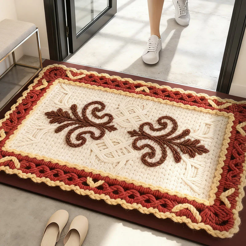 📢📢50% DE RÉDUCTION !!! ✨Tapis de sol absorbant antidérapant style fil floral 3D - Image 5
