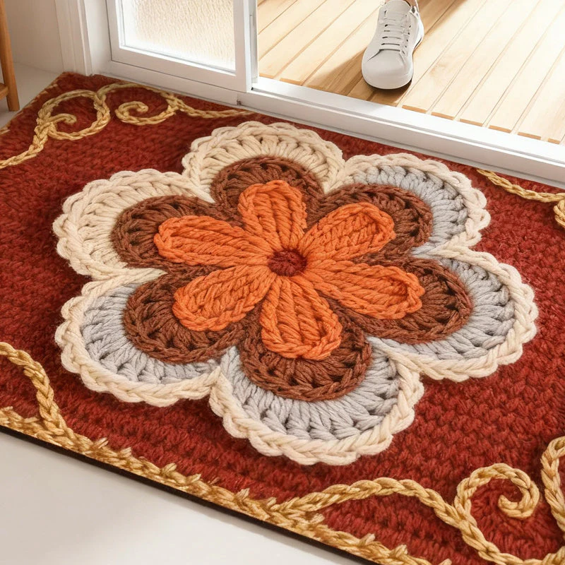 📢📢50% DE RÉDUCTION !!! ✨Tapis de sol absorbant antidérapant style fil floral 3D - Image 6