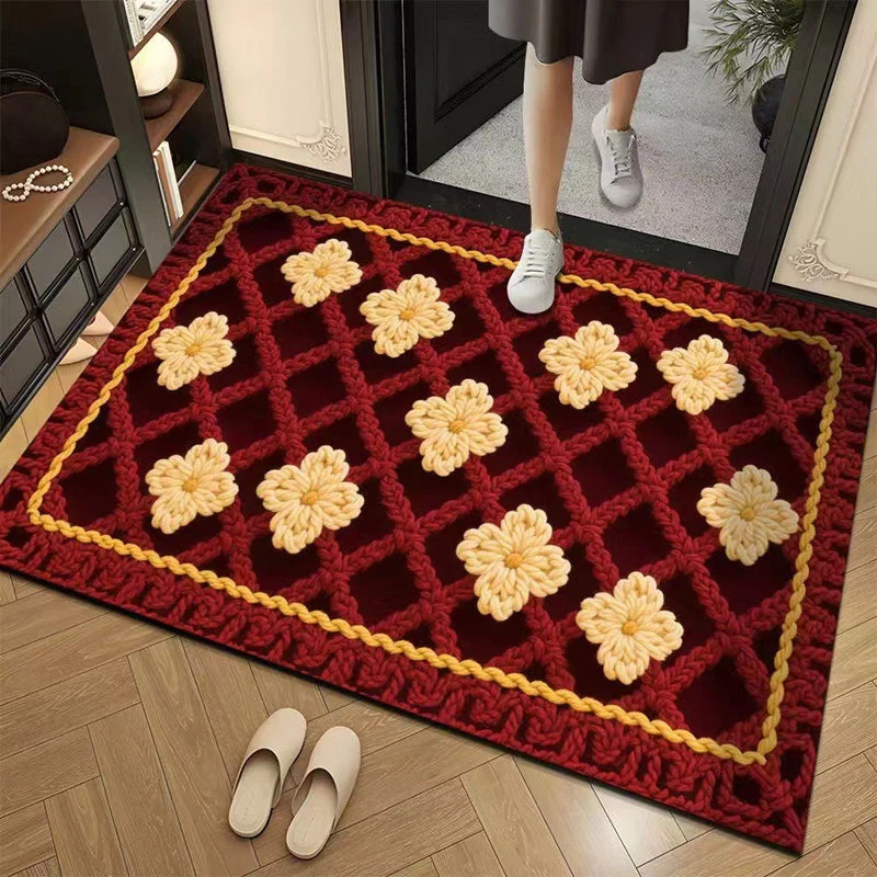 📢📢50% DE RÉDUCTION !!! ✨Tapis de sol absorbant antidérapant style fil floral 3D - Image 7