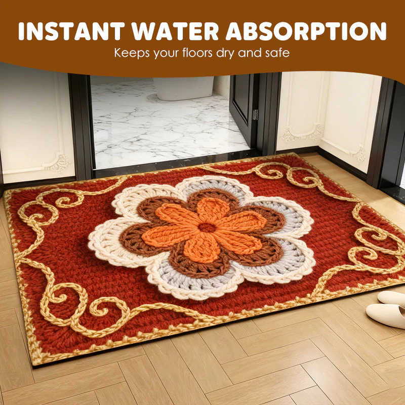 📢📢50% DE RÉDUCTION !!! ✨Tapis de sol absorbant antidérapant style fil floral 3D - Image 9