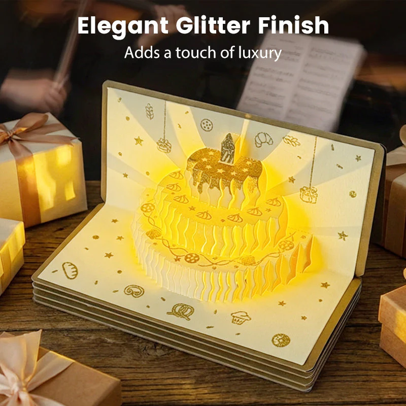 📢📢60%  OFF !! ⏰3D Pop-Up Musical Birthday Card with Money Holder - Image 5