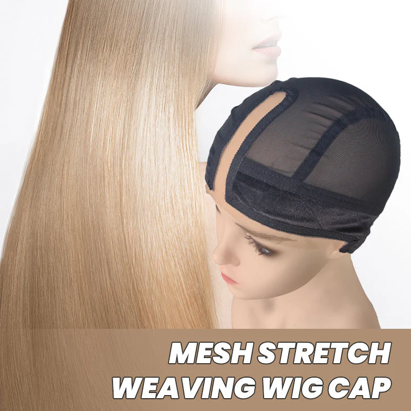 ✨Durée limitée 61% de réduction✨🪮4*5 Pouce U Part Mesh Stretch Tissage Perruque Cap