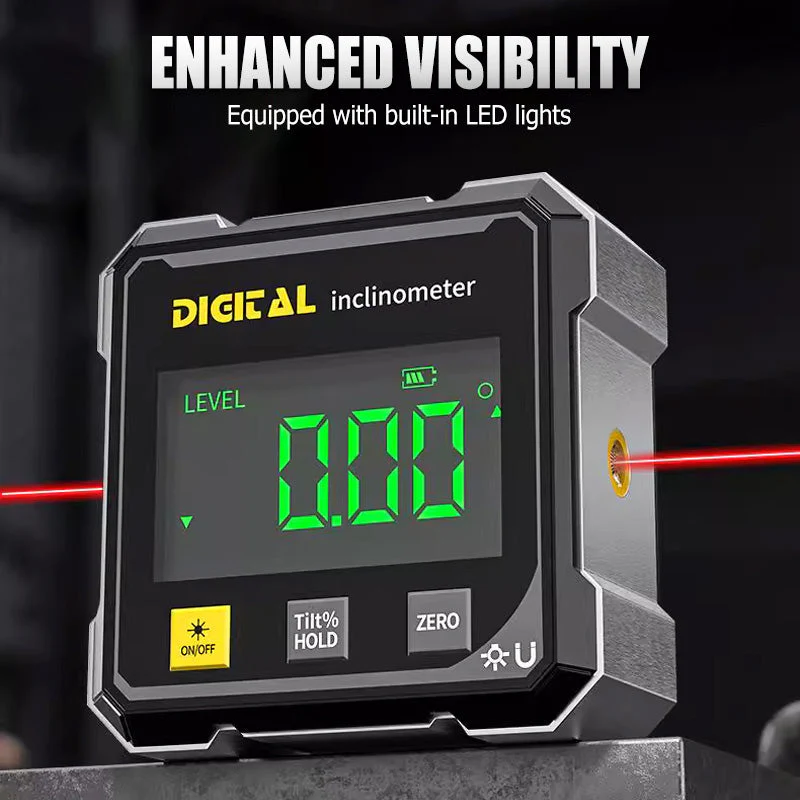 4-Side Magnetic Digital Angle Finder with Laser - Image 3