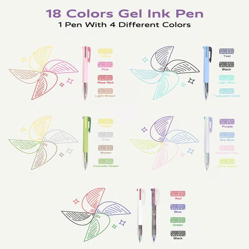 📢✨ Meilleure idée cadeau 50% 🎁-🌈 Stylos d'encre en gel 4 en 1 - Image 8