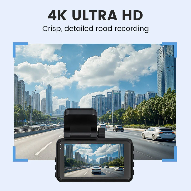 📢📢55% DE RÉDUCTION !!!📹 Caméra Embarquée 4K Double Objectif - Vision Nocturne, Surveillance Stationnement 24/7 - Connexion WiFi, Enregistrement Haute Définition - Image 4