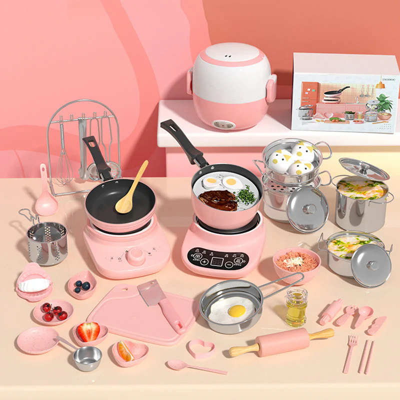 🔥 50 % de réduction ! 🎁🎄 Jouet mini-cuisine pour enfants – Set complet de 22 pièces, réaliste, sécurisé & éducatif 🍳✨ - Image 2