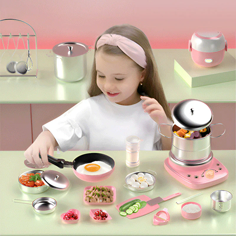 🔥 50 % de réduction ! 🎁🎄 Jouet mini-cuisine pour enfants – Set complet de 22 pièces, réaliste, sécurisé & éducatif 🍳✨ - Image 3