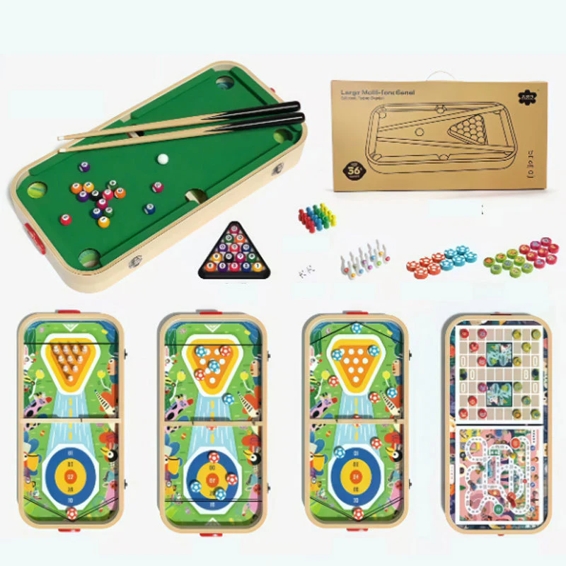 📢📢50 % DE RÉDUCTION !!! ✨Jeu de table en bois 6 en 1 pour enfants - Image 2
