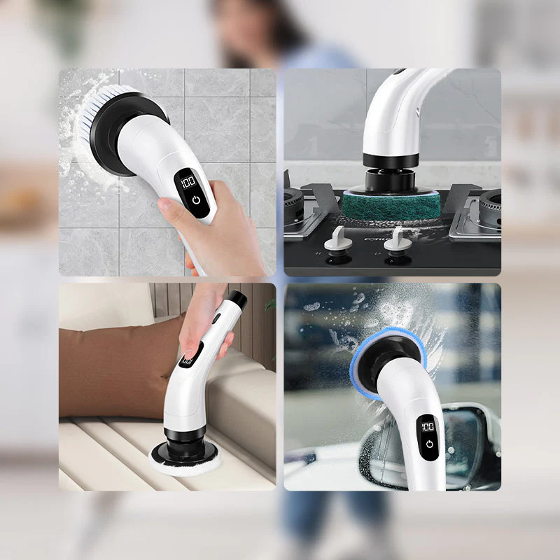 💯 Offre à moitié prix limitée dans le temps - 🥰 Ensemble de brosse de nettoyage électrique 8 en 1 pour la maison - Image 6
